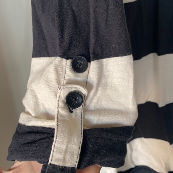 Roxy black and cream 3/4 length blouse - Picture 6 of 8